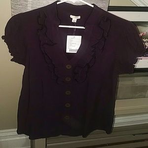 Anthropologie Size 8 Purple short sleeve